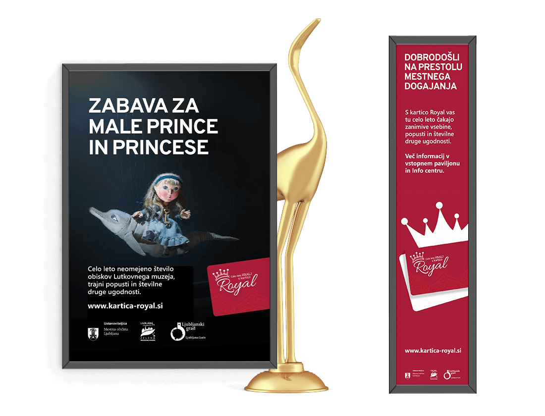 ljubljanski grad - kartica royal: tiskana promocija