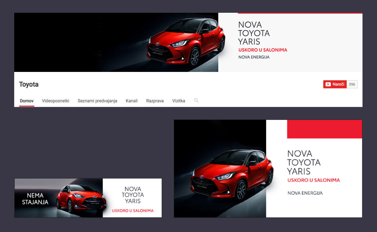 YT and FB cover, email signature